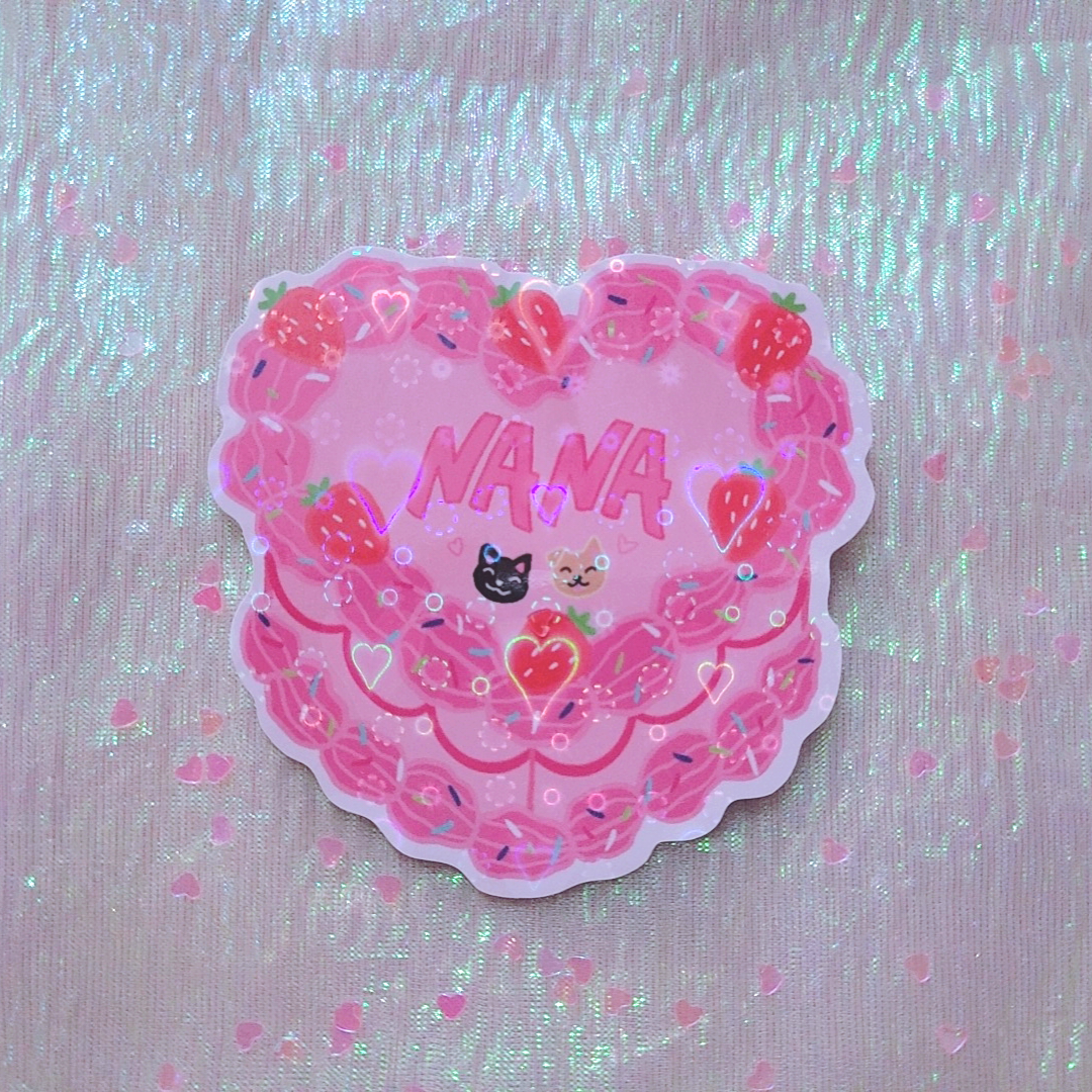 Nana cake sticker
