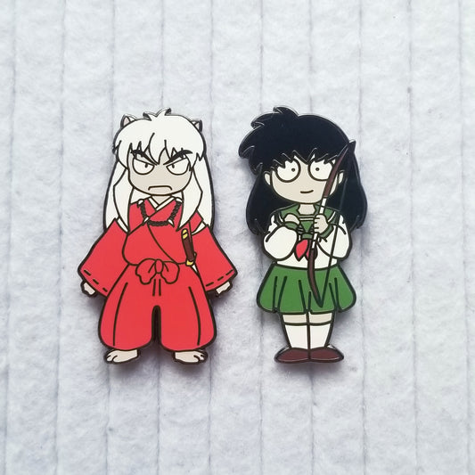 Inuyasha and Kagome Doll Pins