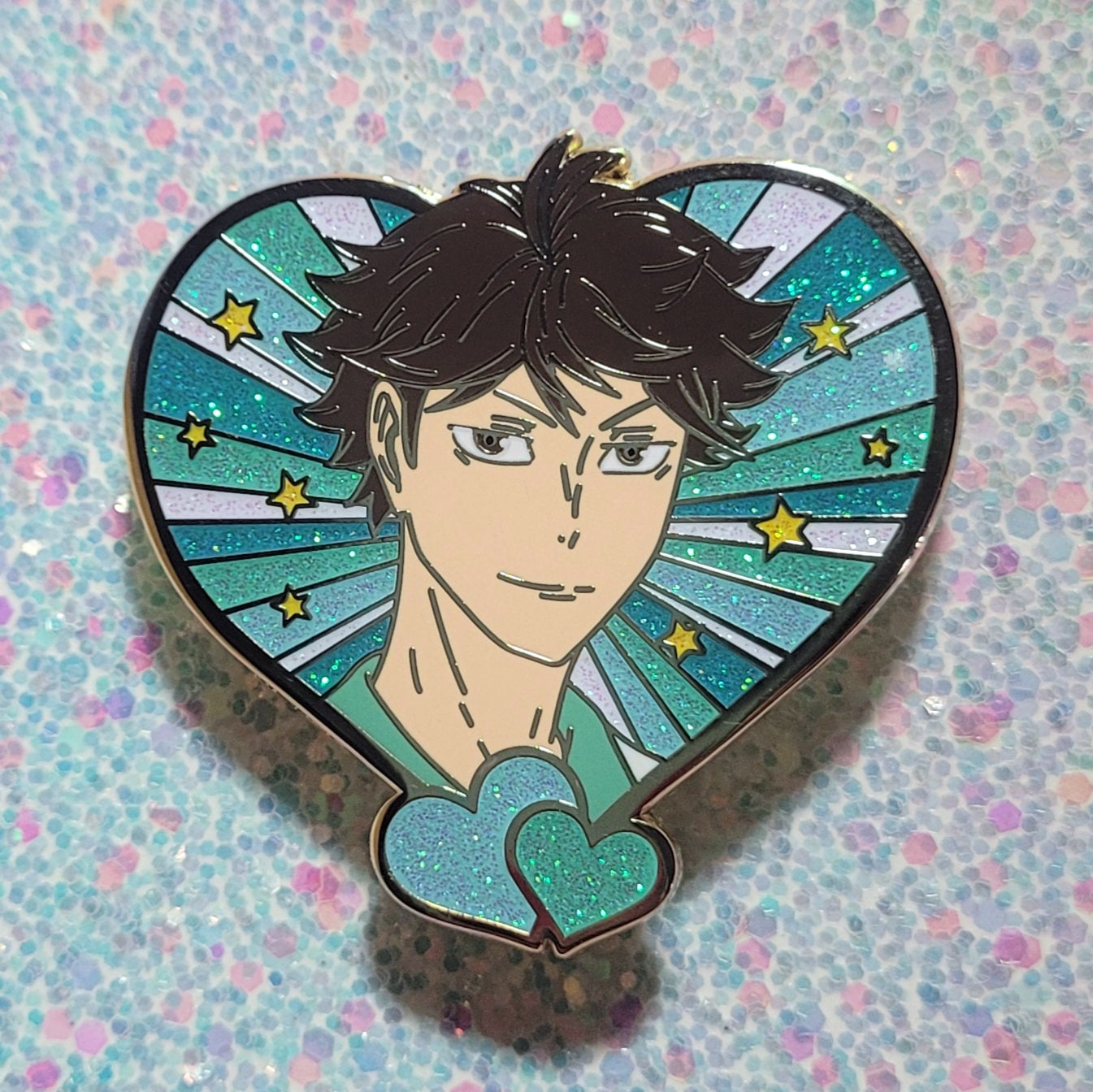 Oikawa Heart Pins