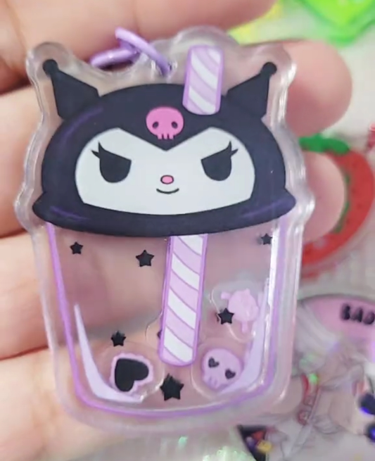 Kuromi shaker keychain