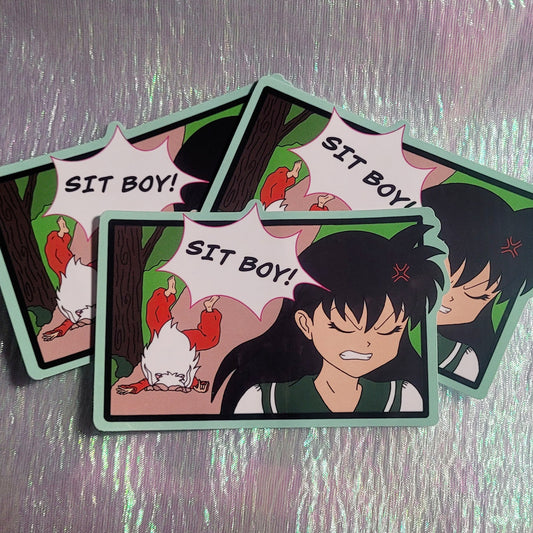 Sit boy sticker