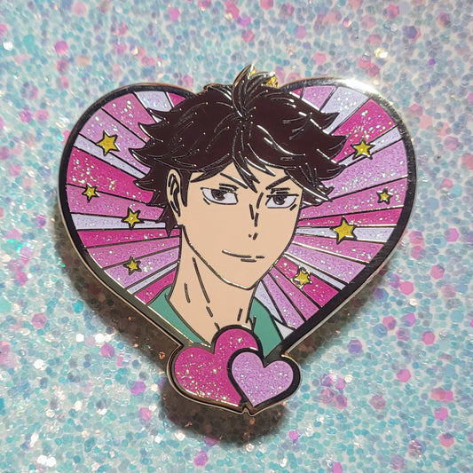 Oikawa Heart Pins