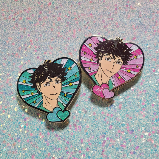 Oikawa Heart Pins